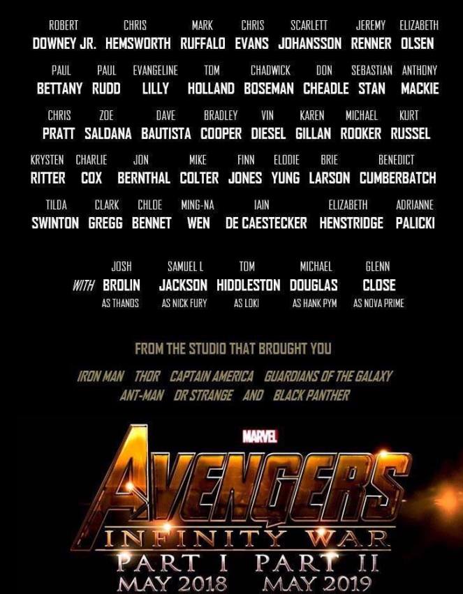 Infinity War Possible Cast